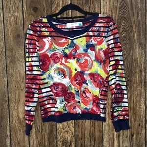 Anthropologie Sparrow Watercolor floral cardigan